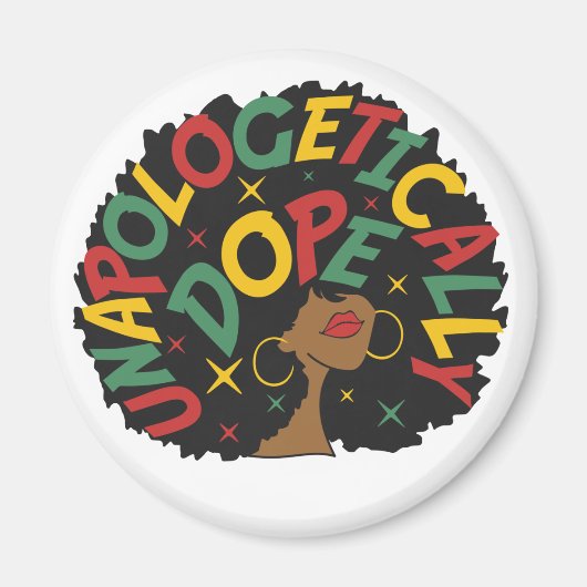 Unapologetisch zwarte dop Afro Magneet (Voorkant)