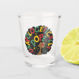Unapologetisch zwarte dop Afro Shot Glas