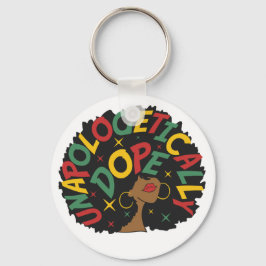 Unapologetisch zwarte dop Afro Sleutelhanger