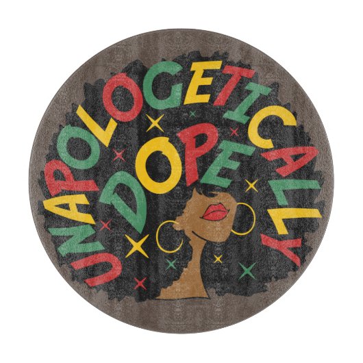 Unapologetisch zwarte dop Afro Snijplank (Voorkant)