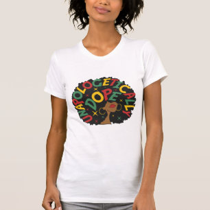 Unapologetisch zwarte dop Afro T-shirt