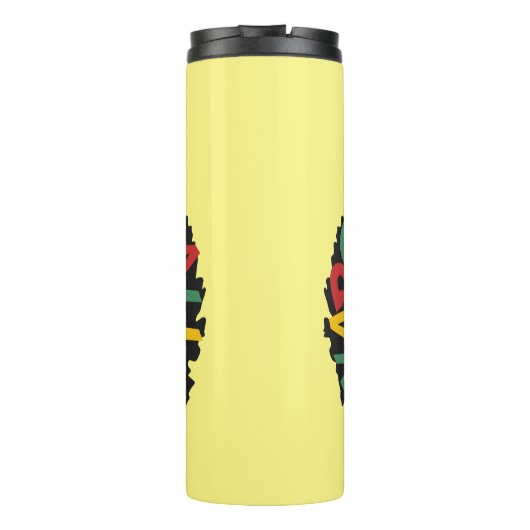 Unapologetisch zwarte dop Afro Thermosbeker (Achterkant)