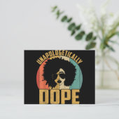 Unapologetisch zwarte dope Pride Melanin Afrikaans Feestdagenkaart (Staand voorkant)
