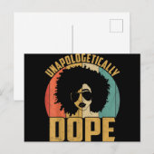 Unapologetisch zwarte dope Pride Melanin Afrikaans Feestdagenkaart (Voorkant / Achterkant)