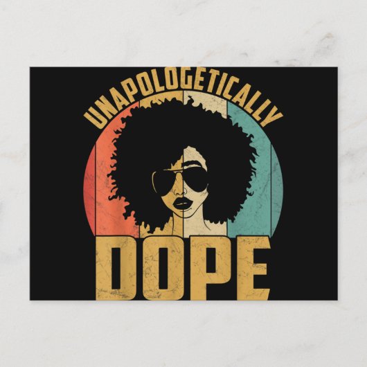 Unapologetisch zwarte dope Pride Melanin Afrikaans Feestdagenkaart (Voorkant)
