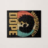 Unapologetisch zwarte dope Pride Melanin Afrikaans Legpuzzel (Horizontaal)