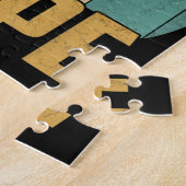 Unapologetisch zwarte dope Pride Melanin Afrikaans Legpuzzel (Zijkant)