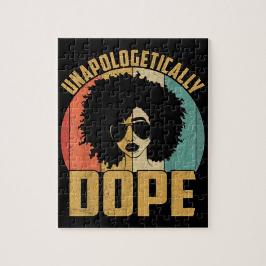 Unapologetisch zwarte dope Pride Melanin Afrikaans Legpuzzel (Verticaal)