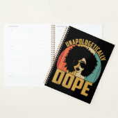 Unapologetisch zwarte dope Pride Melanin Afrikaans Planner (Display)