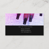 Unas Glow Script Salon Pink Nail Artist Visitekaartje (Achterkant)