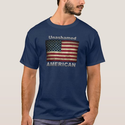 Unashamed AMERICAN Flag T-shirt (Voorkant)