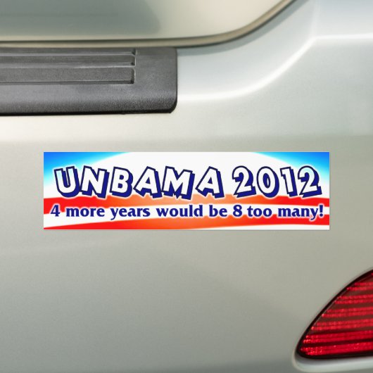 Unbama 2012 - Anti-Obama Bumpersticker (Op auto)