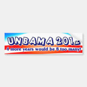 Unbama 2012 - Anti-Obama Bumpersticker (Voorkant)