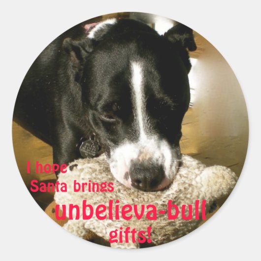 UnbelievaBULL Kerst stickers (Voorkant)