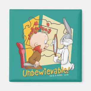 "Unbewievable" Barber BUGS BUNNY™ & Elmer Fudd Magneet