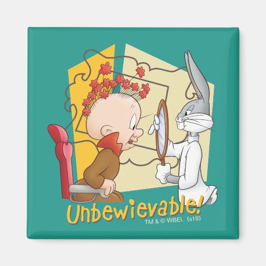 "Unbewievable" Barber BUGS BUNNY™ & Elmer Fudd Magneet (Voorkant)