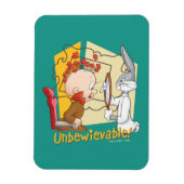 "Unbewievable" Barber BUGS BUNNY™ & Elmer Fudd Magneet (Verticaal)