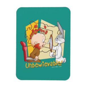 "Unbewievable" Barber BUGS BUNNY™ & Elmer Fudd Magneet