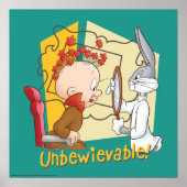 "Unbewievable" Barber BUGS BUNNY™ & Elmer Fudd Poster (Voorkant)