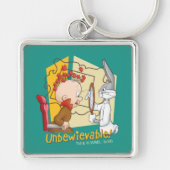 "Unbewievable" Barber BUGS BUNNY™ & Elmer Fudd Sleutelhanger (Voorkant)