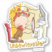 "Unbewievable" Barber BUGS BUNNY™ & Elmer Fudd Sticker (Voorkant)