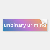 Unbinary UR Mind Bumpersticker (Voorkant)