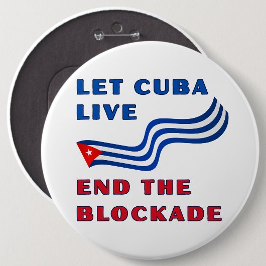 Unblock Cuba Ronde Button 6,0 Cm (Voorkant /achterkant)
