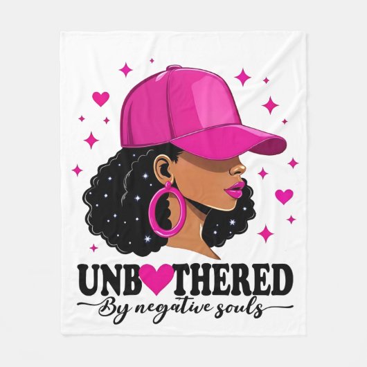 Unbothered beroemd gemaakt door Negative Souls Jun Fleece Deken (Voorkant)