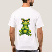Unbothered Funny Grumpy Frog T-Shirt (Achterkant)