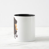 Unbothered Golden Hour Dog – Premium Minimalist Mok (Midden)