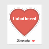 Unbothered Heart Sticker - Relatable Mood Sticker (Vel)