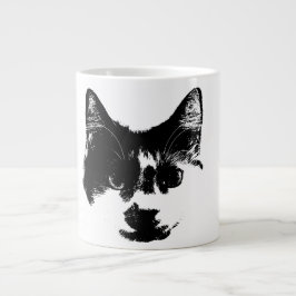 Unbothered – Ink Style Cat Grote Koffiekop