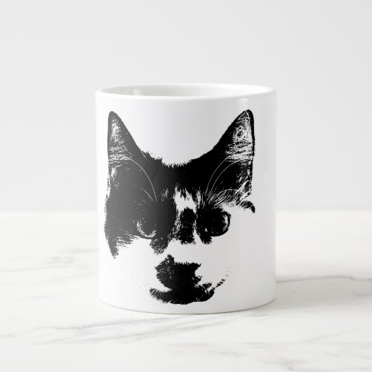 Unbothered – Ink Style Cat Grote Koffiekop (Voorkant)