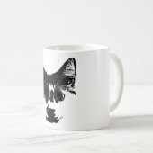 Unbothered – Ink Style Cat Koffiemok (Voorkant rechts)