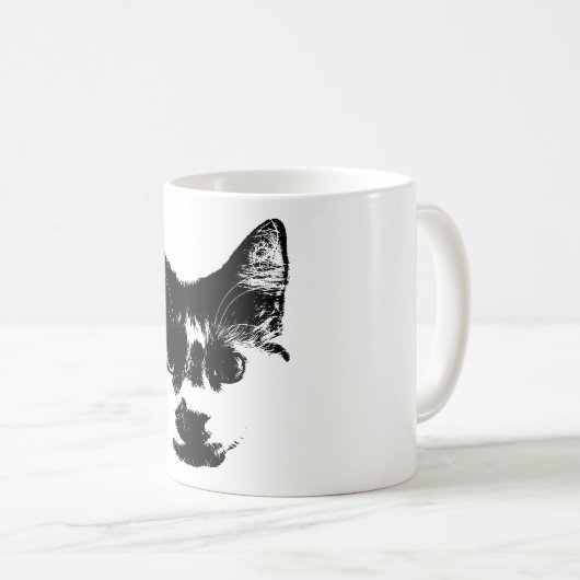 Unbothered – Ink Style Cat Koffiemok (Voorkant rechts)