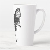 Unbothered – Ink Style Cat Latte Mok (Rechts)