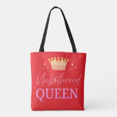 Unbothered Queen Tote Shopping Bag Tote Bag (Achterkant)