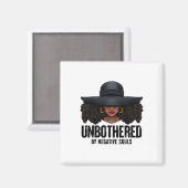 Unbothered Sassy Black Queen African American Ladi Magneet (Voorkant / Achterkant)