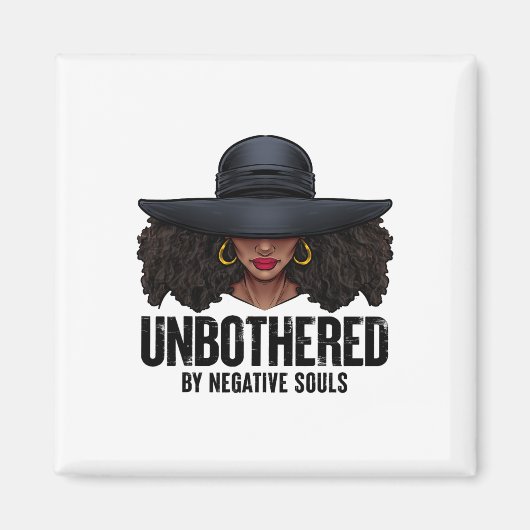 Unbothered Sassy Black Queen African American Ladi Magneet (Voorkant)
