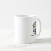 Unbothered Shoebill Bird Minimalist Funny Design Koffiemok (Voorkant rechts)