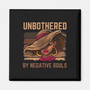 Unbothered Sy Zwarte Koningin Afro-Amerikaanse Vro Magneet