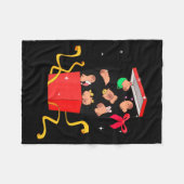 Unboxing Blind Box Capybara Pyjama Ugly Christmas  Fleece Deken (Voorkant (Horizontaal))