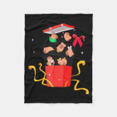 Unboxing Blind Box Capybara Pyjama Ugly Christmas Fleece Deken (Voorkant)