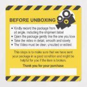 Unboxing Custom Label and Guarantee (Design 2)