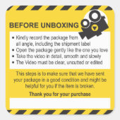 Unboxing Custom Sheet Label and Guarantee (Voorkant)