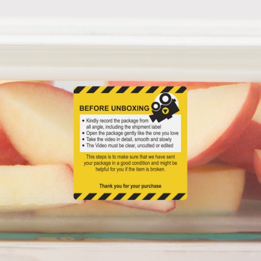 Unboxing Fixed Label and Guarantee (Aangebracht)