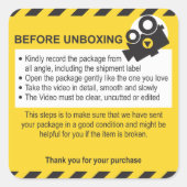 Unboxing Fixed Sheet Label and Guarantee. (Voorkant)