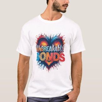 Unbreakable Bonds - Vetgedrukte en levendige hart T-shirt