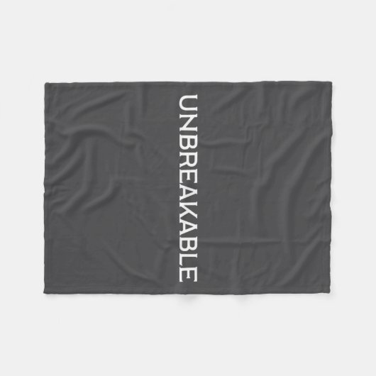 Unbreakable Insrational Motivational Saying  Fleece Deken (Voorkant (Horizontaal))