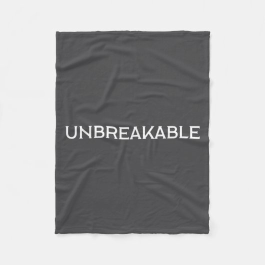 Unbreakable Insrational Motivational Saying  Fleece Deken (Voorkant)